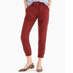 J Crew Point Sur / Seaside Pant / Burgundy (10 petite)
